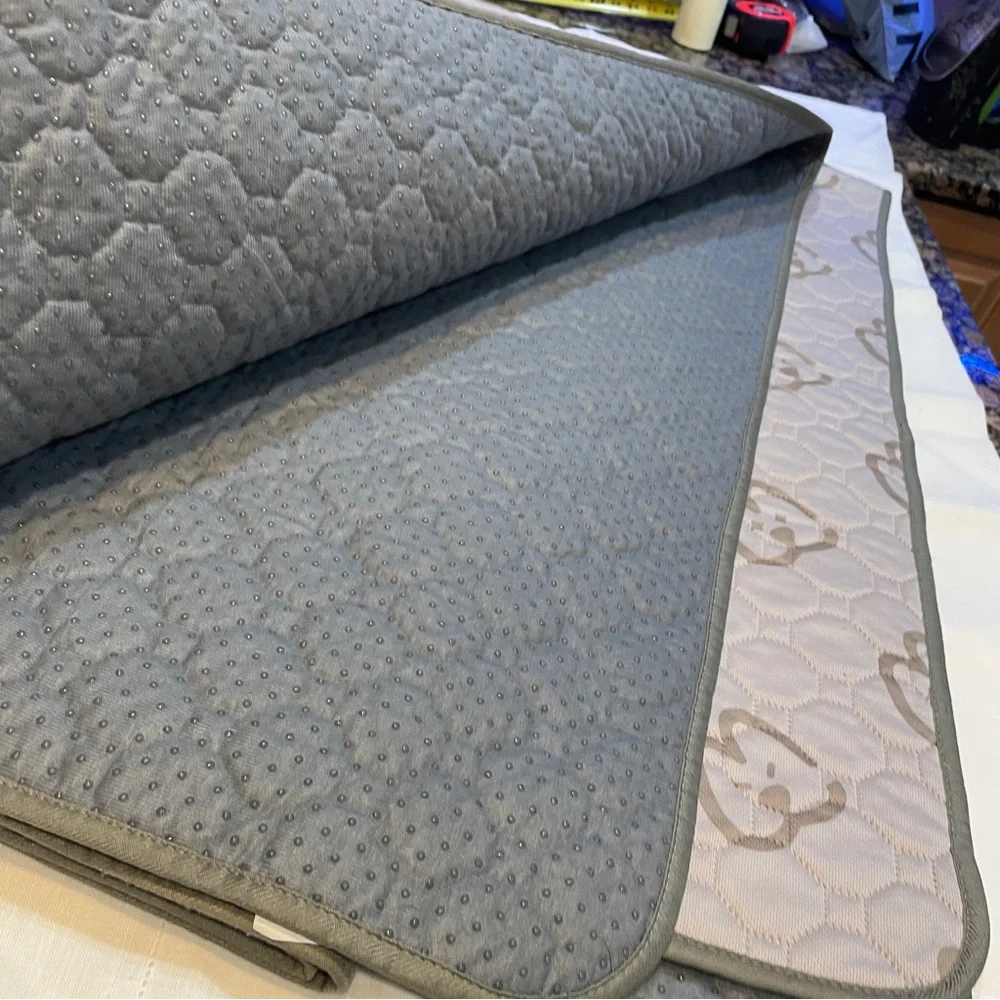 Large Gray and Brown Patterned Pet Mat, Blanket, Furniture Protector, Pee Pad